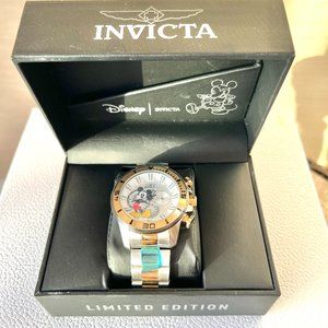 NWT Invicta Disney Limited Edition Mickey Mouse Quartz Watch Model 27366